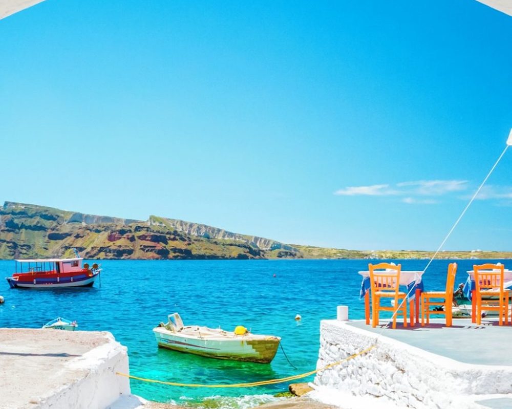 Uvala Ammoudi Santorini restorani uz more