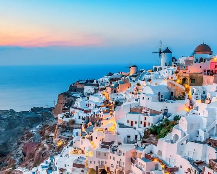 Santorini zalazak sunca nad kalderom