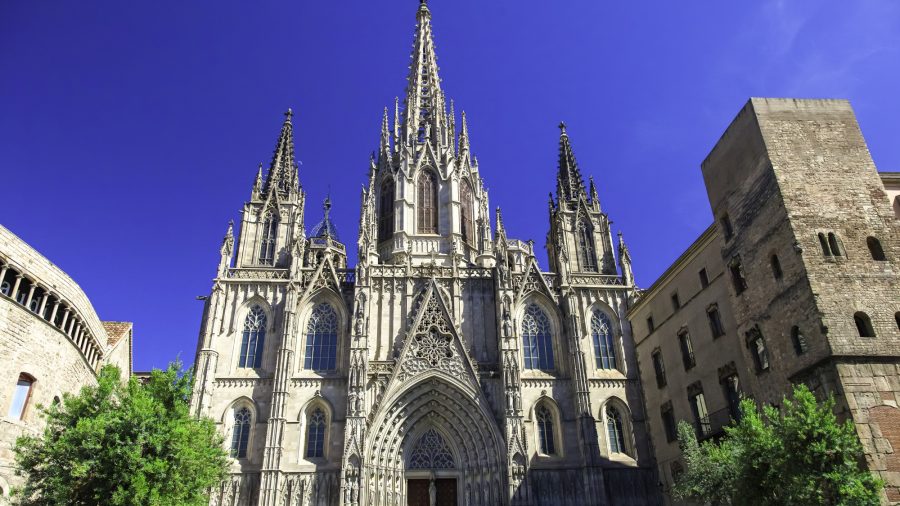 Gotička katedrala u Barceloni u staroj gradskoj jezgri
