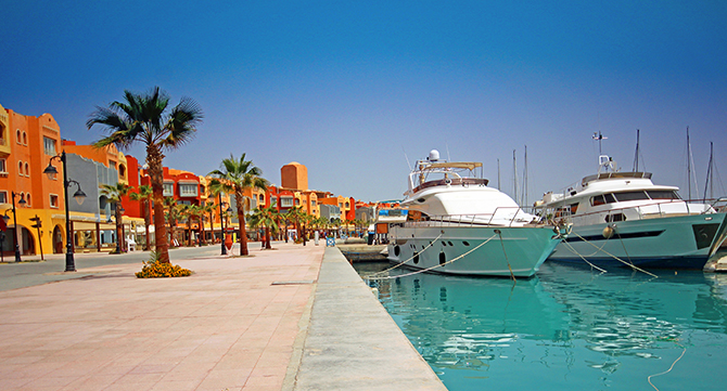 El Gouna marina i pristanište u blizini Hurgade