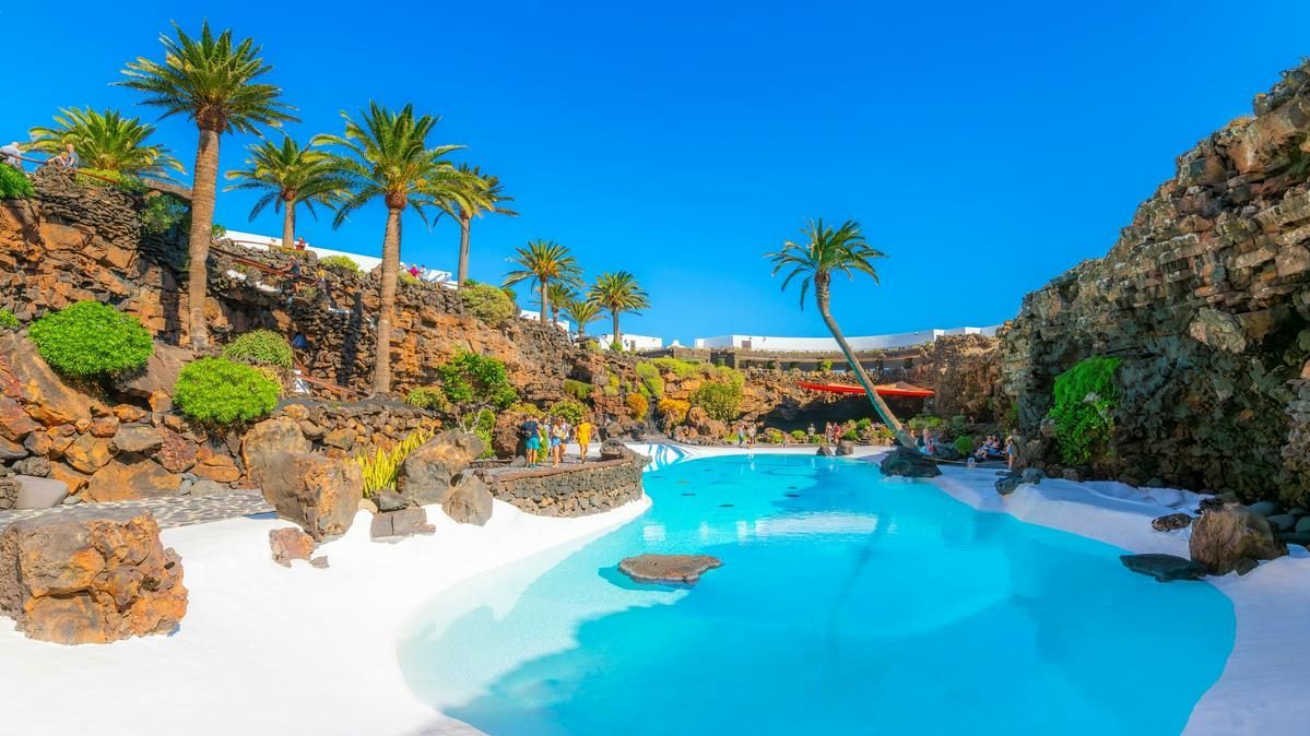 Lanzarote umjetnost i vulkanski krajolik