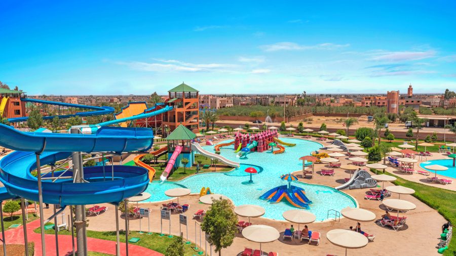 Aqua Fun Club Marrakech s bazenima i vodenim atrakcijama za obitelji